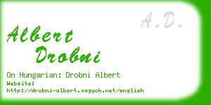 albert drobni business card